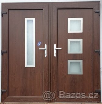 Dveře vchodové ořech. zlatý dub, antracit, mahagon, bílé .
