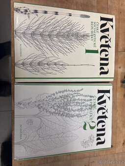 Knihy Květena ČSR 1 + Květena ČR 2, 1988, 1990