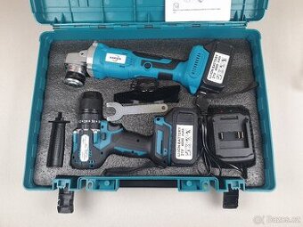 Sada 2 ks aku nářadí 21V(úhl. bruska a příklepová vrtačka)