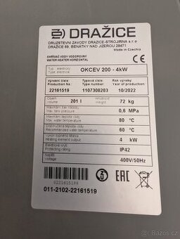 Odpověď Gemini Bojler Dražice OKCEV 200 - 4kW