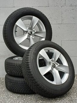 Zánovní zimní orig alu Škoda Fabia 4, 185/65/15 vzorek 8mm