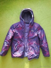 Dívčí zimní bunda WEDZE, fialovo-růžová, vel. 134 za 450