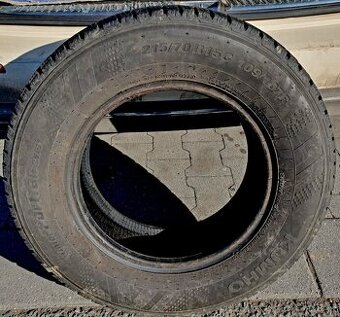 PNEU ZIMNI 215/70/15C,2KUSY,VZOREK KRAJE 5MM,STRED 3MM
