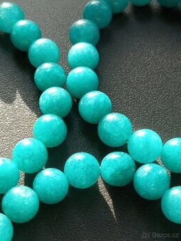 Náramek - Modrý chalcedon, 10 mm