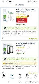 Prodám nové náhradní hlavice na kartáčky Philips sonicar - 1