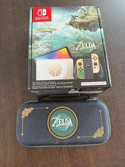 Nintendo Switch OLED Zelda TOTK limitovaná edice + pouzdro