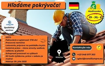 Hľadáme pokrývača do Mníchova.
