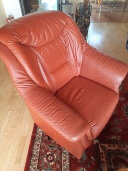 Použítá kožená sedací souprava