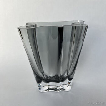 Rosenthal Křišťálová váza Flux Grau 14 cm Harry Paul