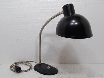 Retro bakelitová stolní lampa s husím krkem