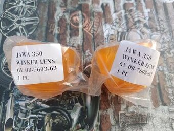Prodám 2x sklo blinkru na Jawa 350/634 ČZ 350/472 Velorex