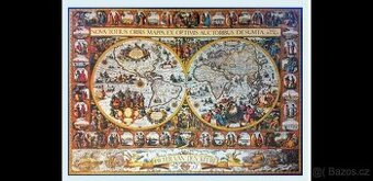 Puzzle složené 9000ks mapa světa