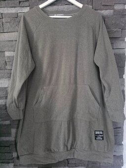 Šedá semišová mikina