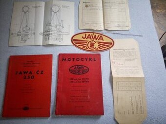 Jawa 250 typ353-seznam dílů,návod k obsluze,visačka,faktura