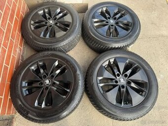 Alu 16" 5x112 , škoda TWISTER BLACK, zimní 85% O4 TOP