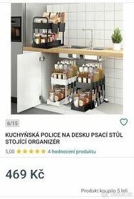 Kuchyňský regál, police, organizér pod dřez - 1