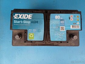 Autobaterie EXIDE START-STOP AGM 80Ah, 12V - 1