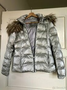 Dámská stříbrná zimní bunda