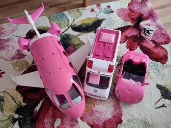 Barbie letadlo, sanitka, auto
