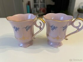 Hrnky růžový porcelán