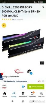 G. SKILL 32GB KIT DDR5 6000MHz CL30 Trident Z5 NEO RGB pro A