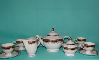 Luxusní porcelánové čajové soupravy – různé dekory