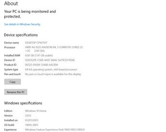 HP Notebook - 15-db0521sa - 3000czk
