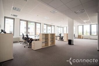 Pronájem kancelářských prostor 145 m2, openspace, Praha 8 -