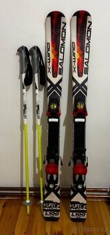 Použité dětské lyže 100 cm + použité boty 33 EU