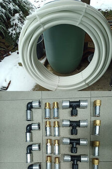 Al/pex trubka dn32"=50m+přechody,kolena,tkusy 25ks