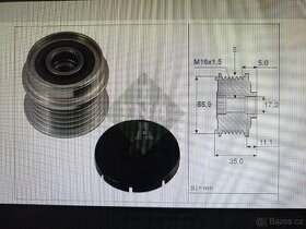 Volnoběžka alternátoru INA