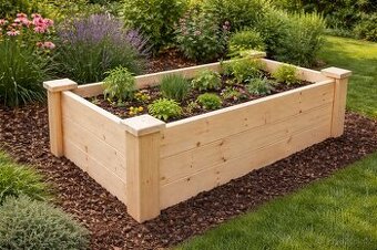 Vyvýšený záhon z masivu 65 x 140 x 60