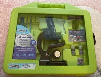 Kovový dětský mikroskop v kufříku (zvětšení 1200x)