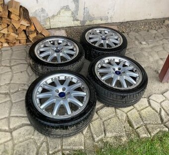 Originální ALU kola Ford 18” 5×108 + Michelin Pilot Sport –