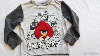 Šedá mikina Angry bird vel. 110/116