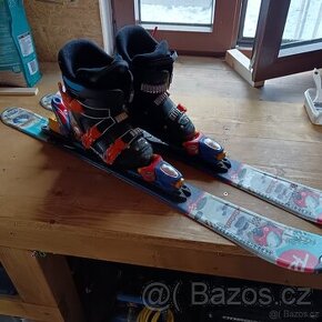 Dětské lyže Rossignol 100 cm a lyžařské boty Tecnica