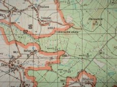 Profesionální mapa ČSLA Blovice Vojenský prostor Jínce