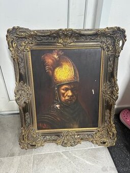 Olejová malba s motivem rytíře Rembrandt