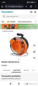 Hecht 25m prodlužovací kabel. - 1