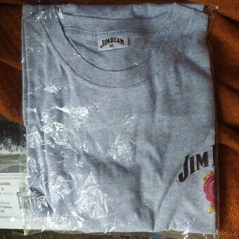 Nové triko šedé Jim Beam na prsou (znak), XL