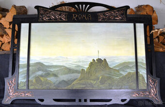 Secesní obrovský rám, reprodukce C. D.Friedrich