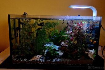 Prodám kompletní akvarijní set – 64 l (vše v záruce)