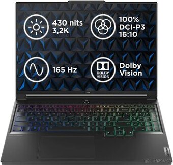 Lenovo Legion 7 16IRX9 RTX 3070 – jako nový, záruka 3 roky