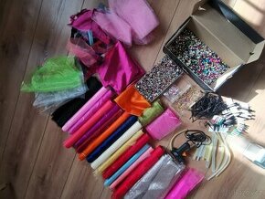 Materiál na výrobu květin z organzy