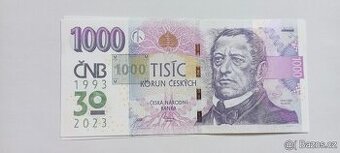 1000 Kč s přítiskem UNC, série R11