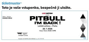 Pitbull: Stani u podia (Gloden Circle) 26.07.2026 Praha