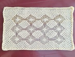 NÁDHERNÝ STAROŽITNÝ, HÁČKOVANÝ POVLAK NA POLŠTÁŘ 54x34cm