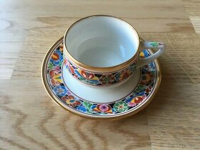 Podšálek s květinami - Lidová malírna v Telči