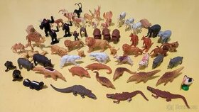 Staré plastové figurky zvířátek z 80 let - 60 kusů