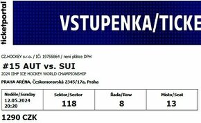 MS hokej Praha 12.5.2024, AUT vs. SUI